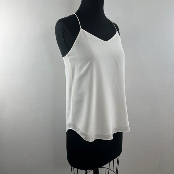 Club Monaco Off White Brett Tank Silk Sweetheart Spaghetti Strap X-Small XS NEW - Picture 2 of 7